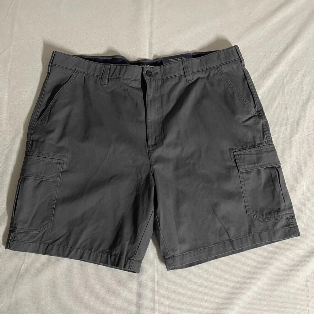 NWT Croft & Barrow Mens Gray Ultra Soft Comfort Flex Waist Cargo Shorts Size 44
